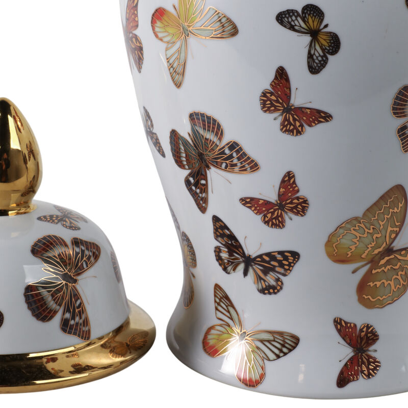 18x9" Butterflies Temple Jar, Multi image number 4