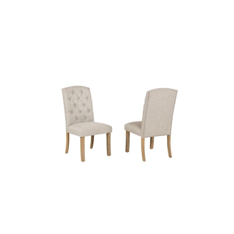 Best Quality Furniture Beige Dining Chairs Wood Legs In Beige Color