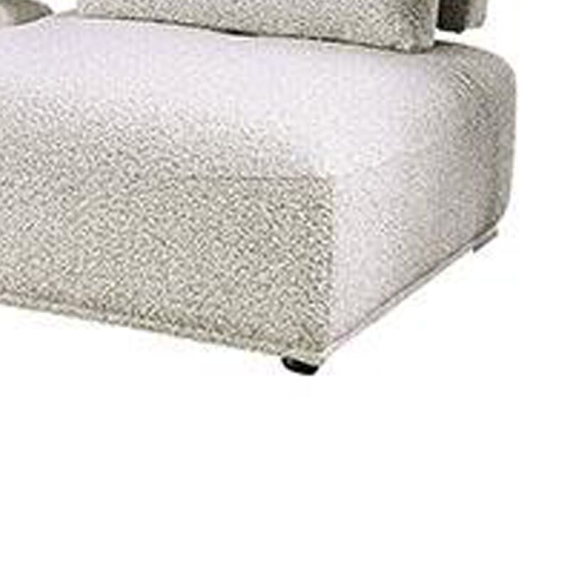 Stavan Modular L Sectional Sofa, Light Gray Boucle, Adjustable Back