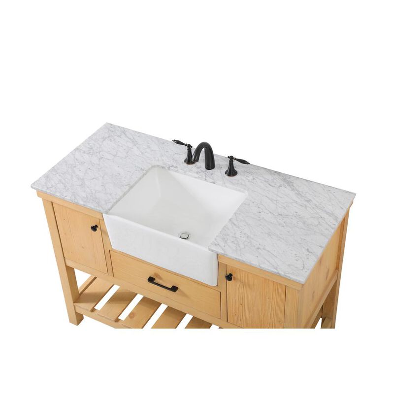 Elegant Kitchen and Bath 48 inch Single bathroom vanity in natural wood