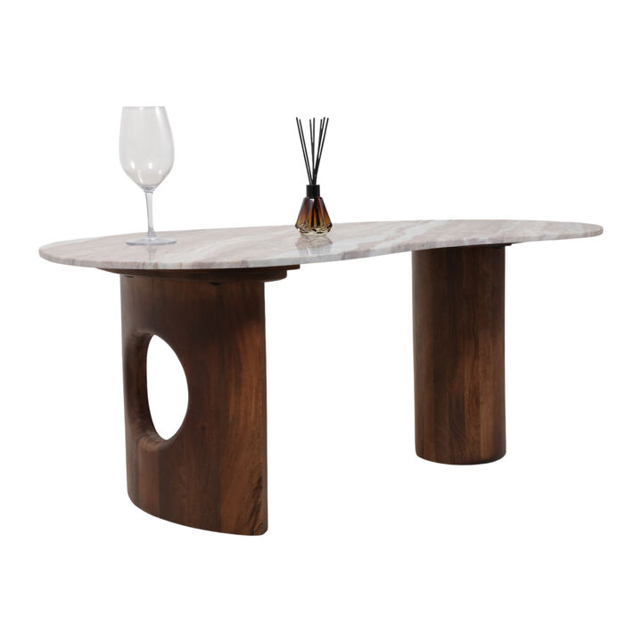 Bean Coffee Table Marble Top
