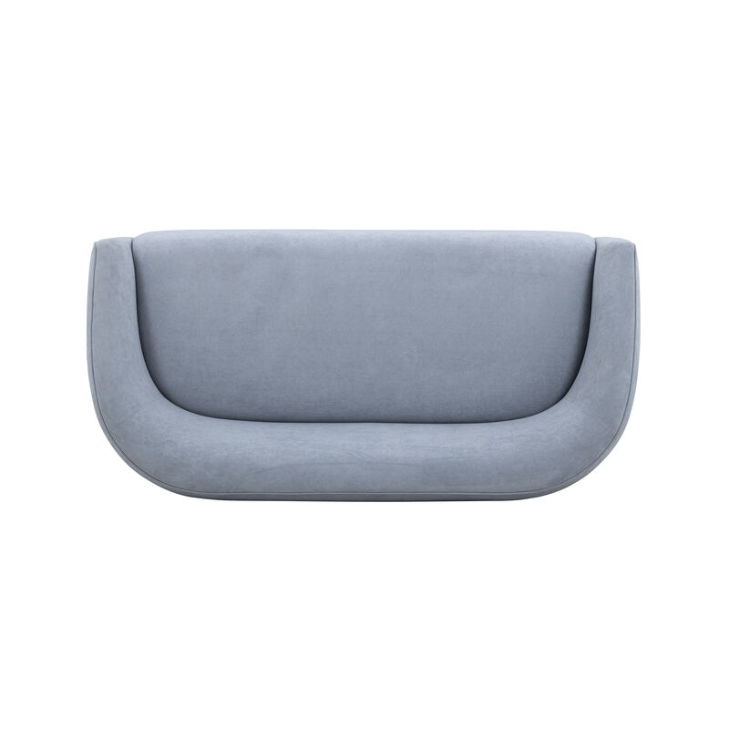 Jordan Baby Blue Textured Velvet Loveseat image number 5