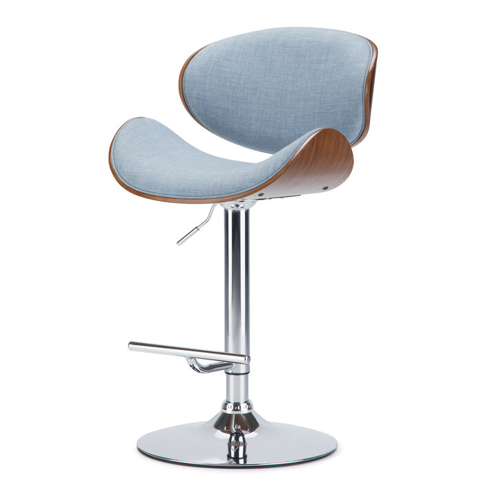 Marana Bentwood Adjustable Swivel Bar Stool