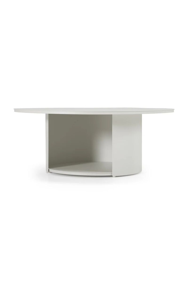 Round Outdoor White Coffee Table | OROA Modern Onza image number 0
