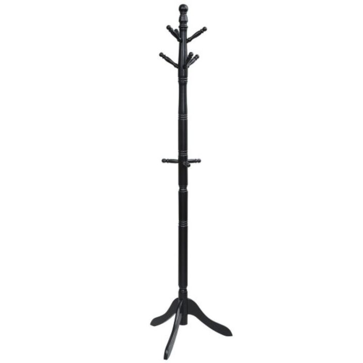 Hivvago Entryway Height Adjustable Coat Stand with 9 Hooks