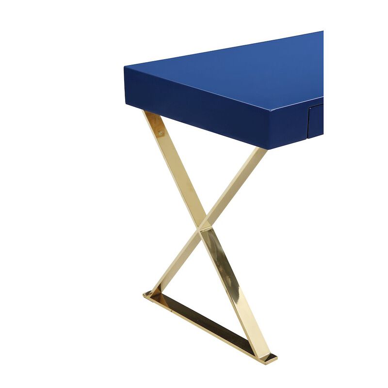Pangea Home Gold Alexa Desk Navy & Gold Combo