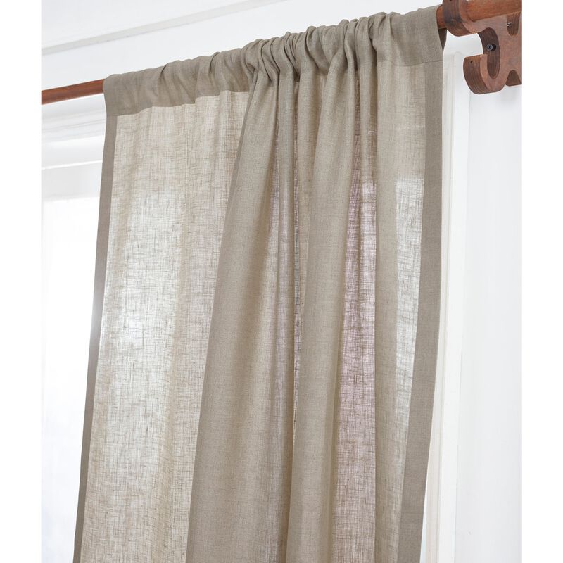Solino Home 100% Pure Linen Curtain - Linen Curtain