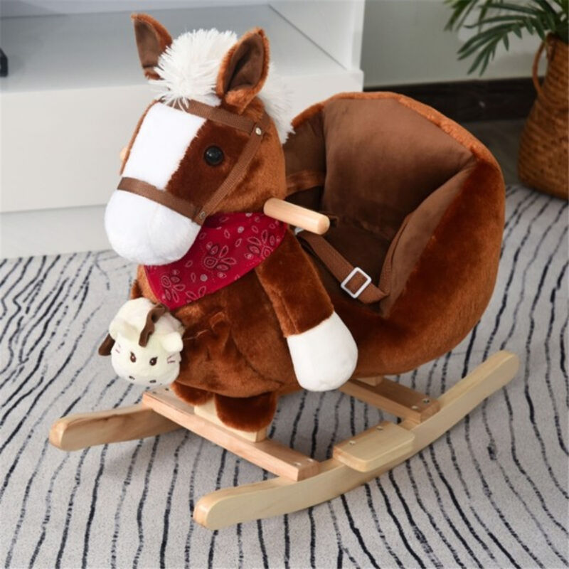 Toddler Rocking Horse, Safe and Plush Ride-On Toy for Little Ones