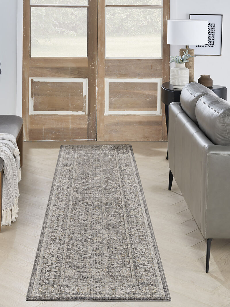 Lynx LNX03 Slate/Multicolor 2'3" x 12' Rug image number 5