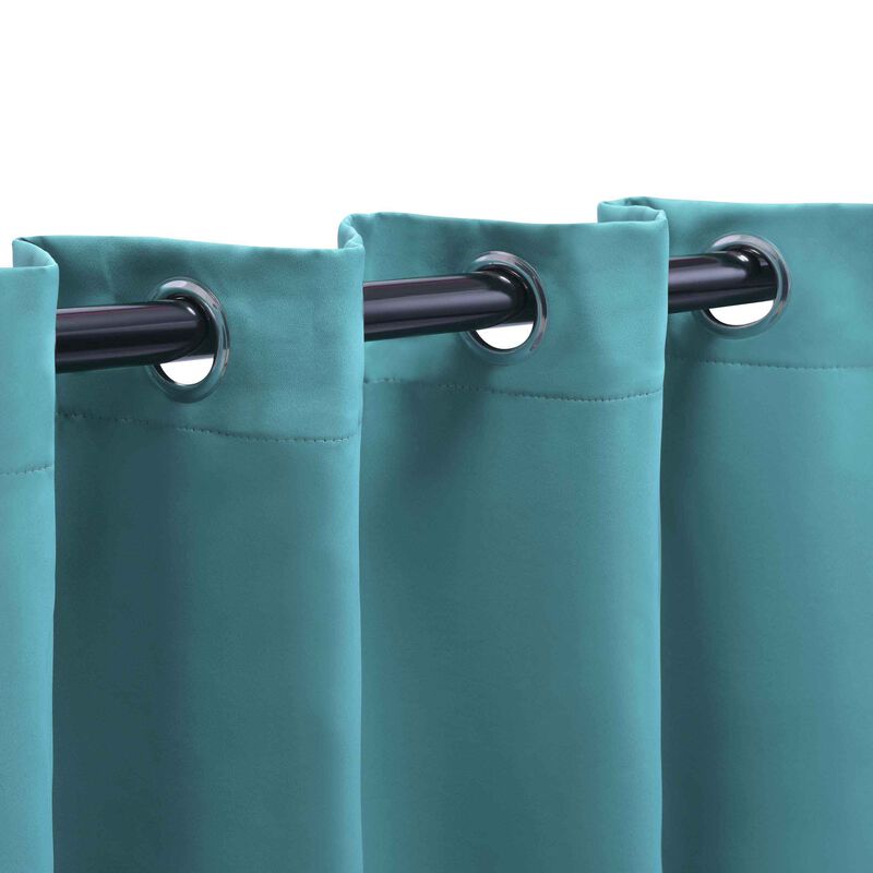 Set of 2 Blackout Curtains Rod Pocket Solid Room Darkening image number 2