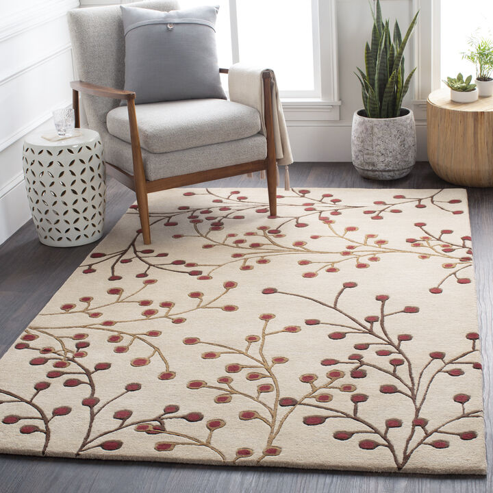 Athena ATH-5053 6' x 9' Oval Red Rug