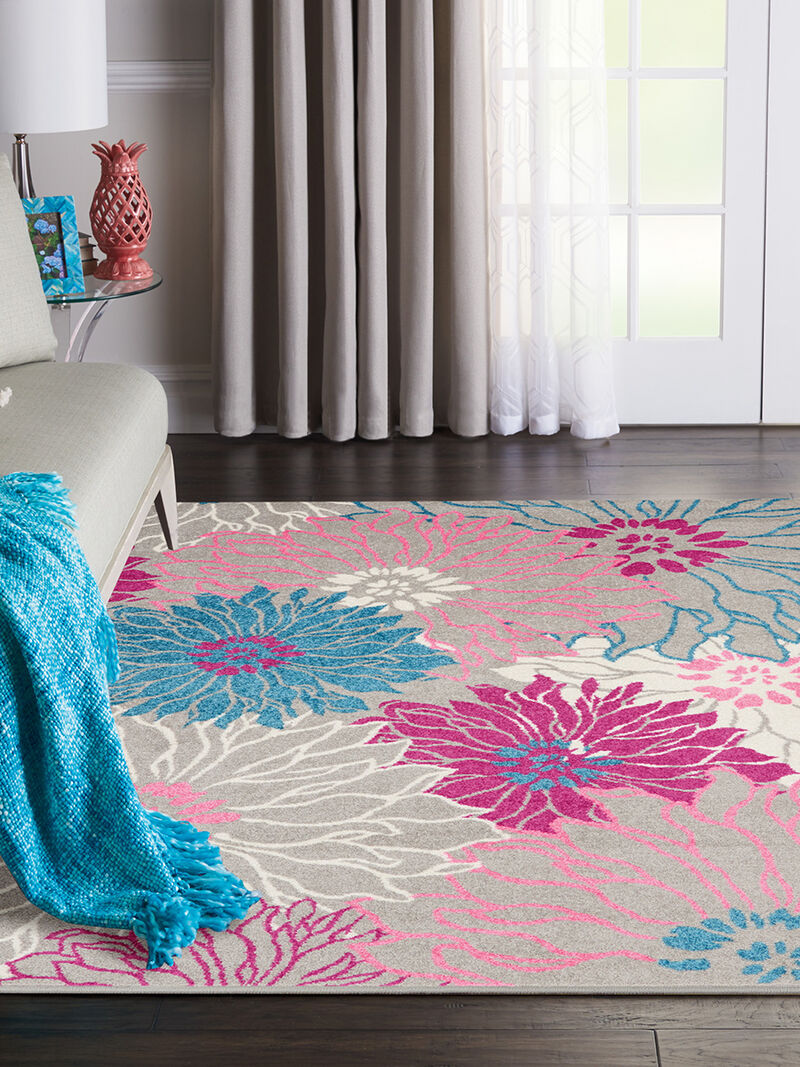 Passion PSN17 Gray 5' x Round Rug image number 1