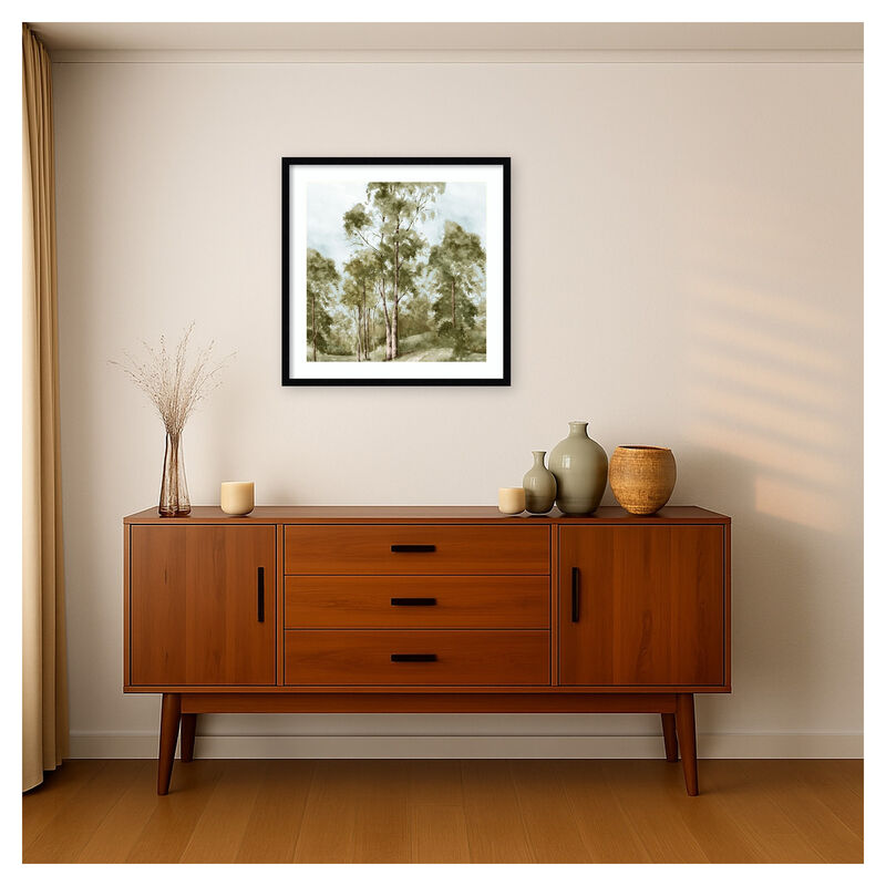 Pathway Through Tranquil Woods by PI Studio Wood Framed Wall Art Print image number 4