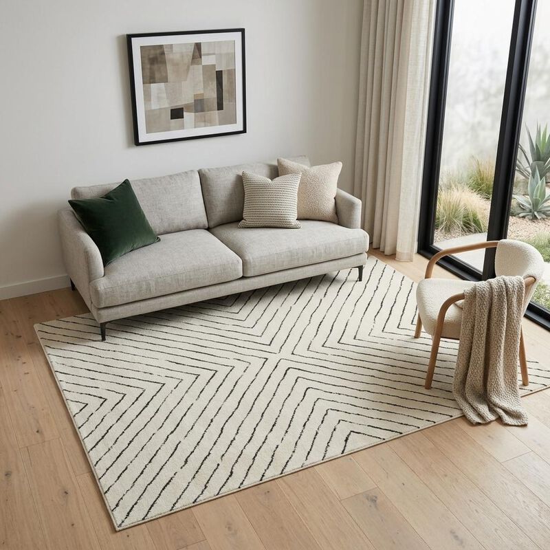 HomeRoots Abstract Area Rug image number 1