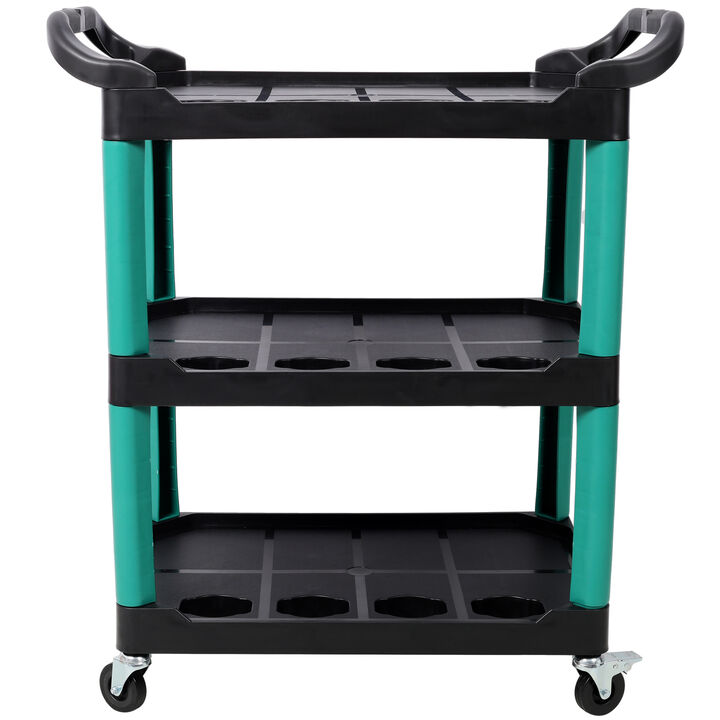ELEMENT ACE 3 Tier Rolling Heavy Duty Utility Cart Multi-Purpose Storage Organizer for Auto Detailing, Garage, Workshop, Repair Shop Tool Organization