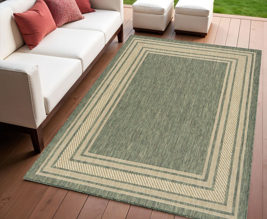 HomeRoots Geometric Indoor Outdoor Area Rug