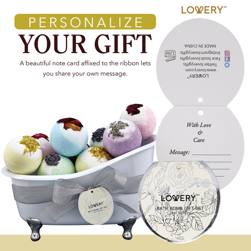 Lovery Bath Bombs Gift Set - 10 XL Bath Fizzies with Shea & Coco Butter image number 6