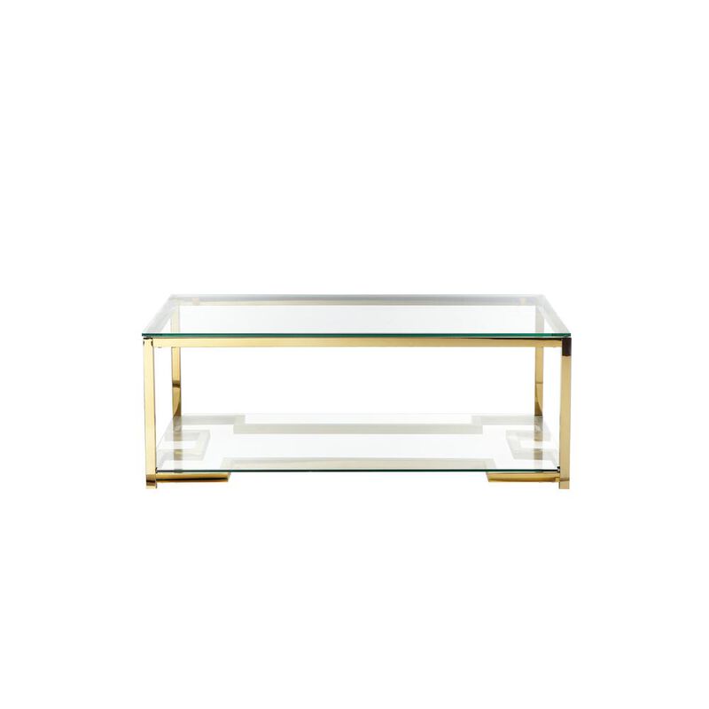 90210 Furniture Nina Coffee Table In High Polish Gold