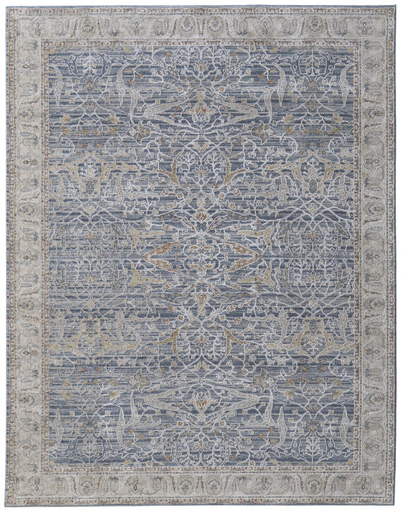 HomeRoots Ikat Distressed Area Rug With Fringe