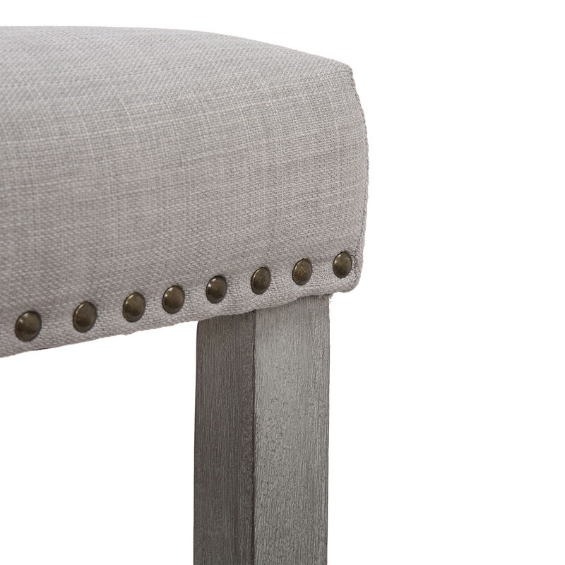 WestinTrends 29" Upholstered Backless Saddle Seat Bar Stool