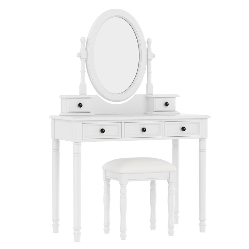 Merax Vanity Desk with Adjustable Angle Mirror