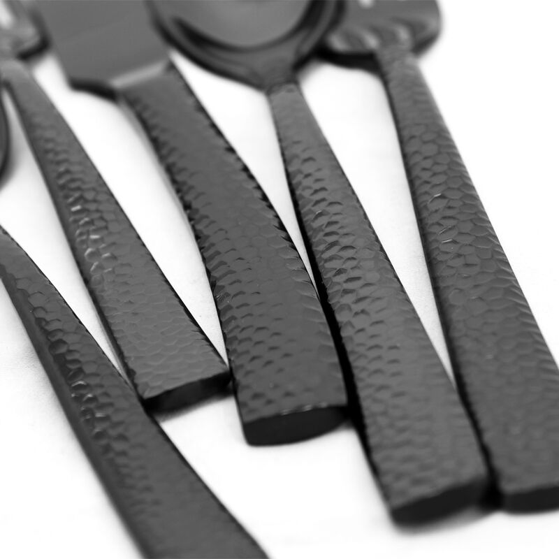 Gibson Elite Stonehenge 20 Piece Flatware Set in Black