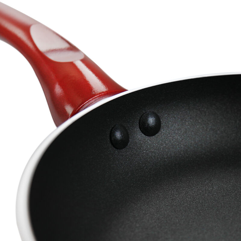 Better Chef 8in Aluminum Non Stick Gourmet Frying Pan in Red