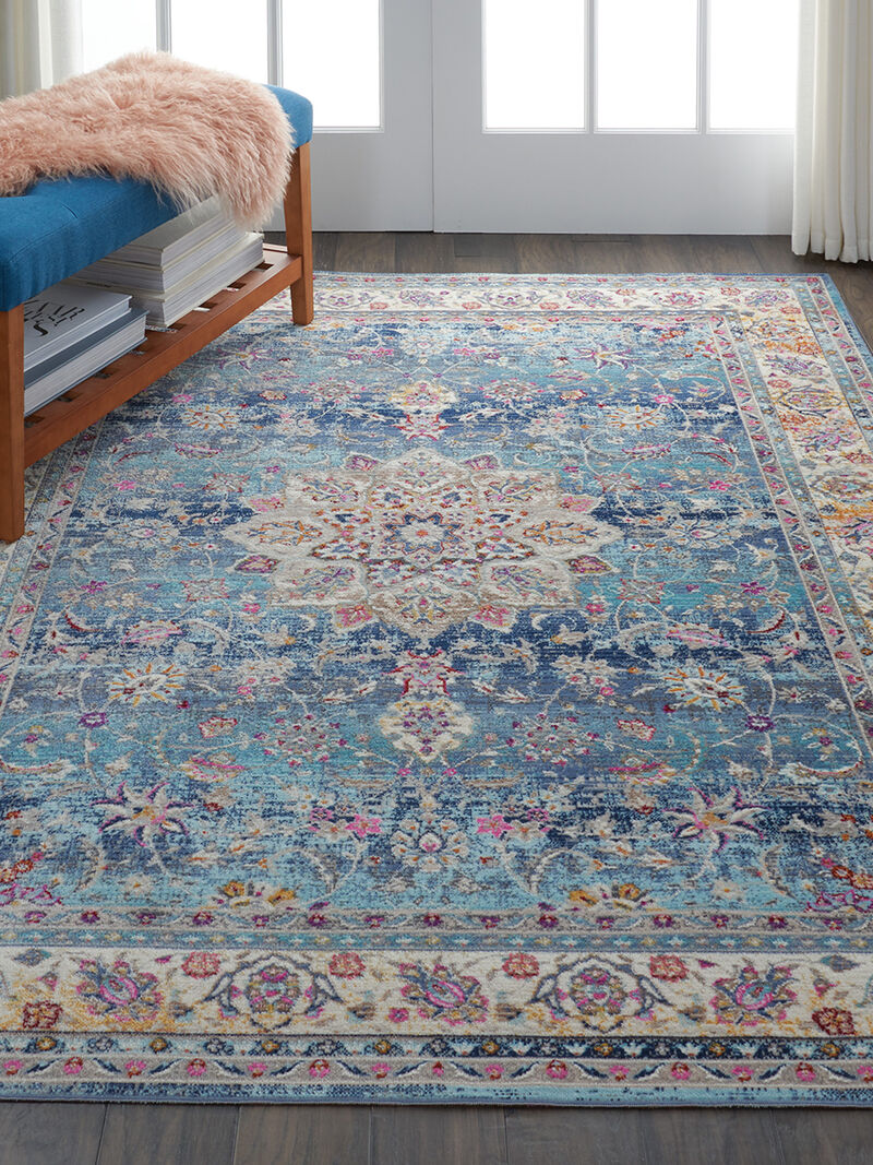 Vintage Kashan VKA01 Blue 4' x 6' Rug