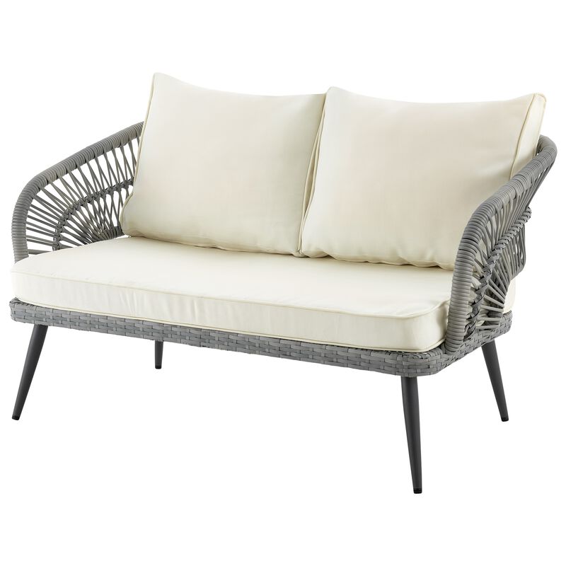 Riviera Cream Loveseat Patio Set