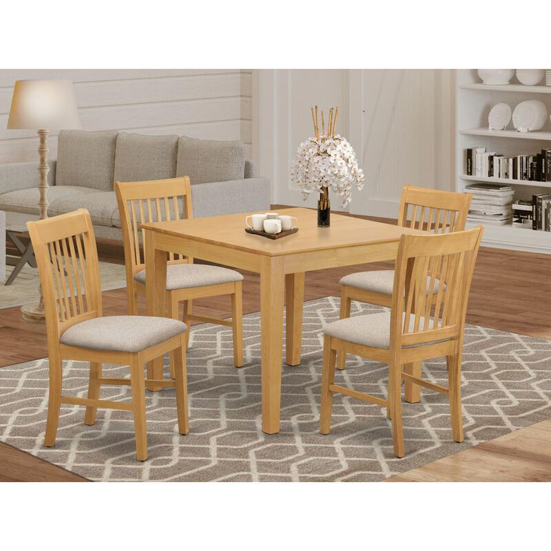 5 Pc Kitchen Table set - breakfast nook Table and 4 Kitchen Dining Chairs