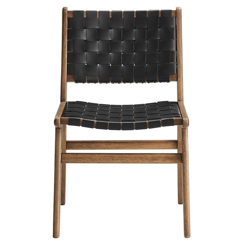Saoirse Leather Wood Dining Side Chair Set of 2 image number 6
