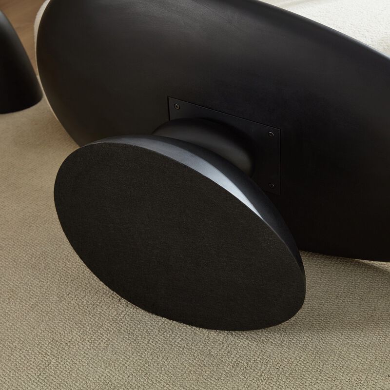 Glibop Lucky Stone-shaped Elliptical Coffee Table image number 7