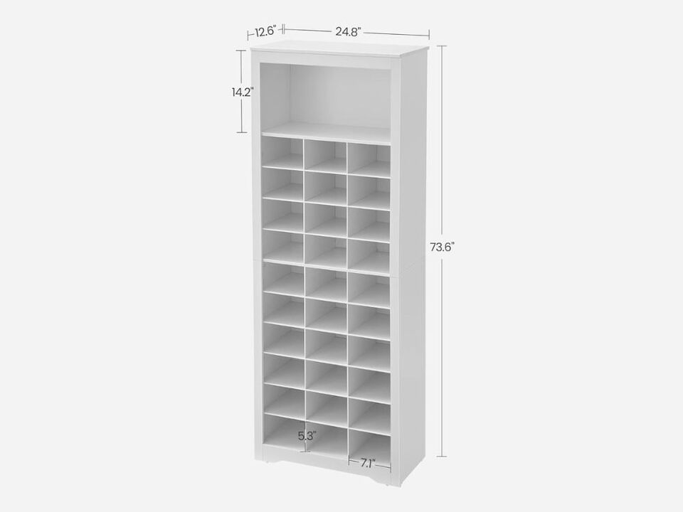 Entryway Shoe Storage Cabinet 10 Tier White Vasagle Rack Organizer