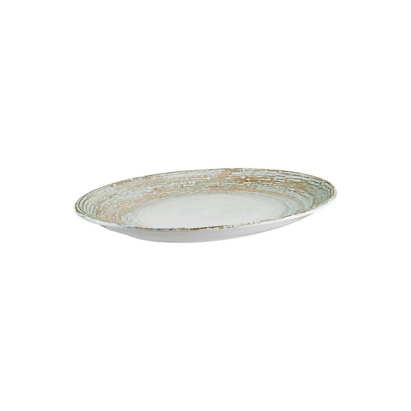 Patera 12.25" x 9.5" x h:1" Oval Decorated Porcelain Platter