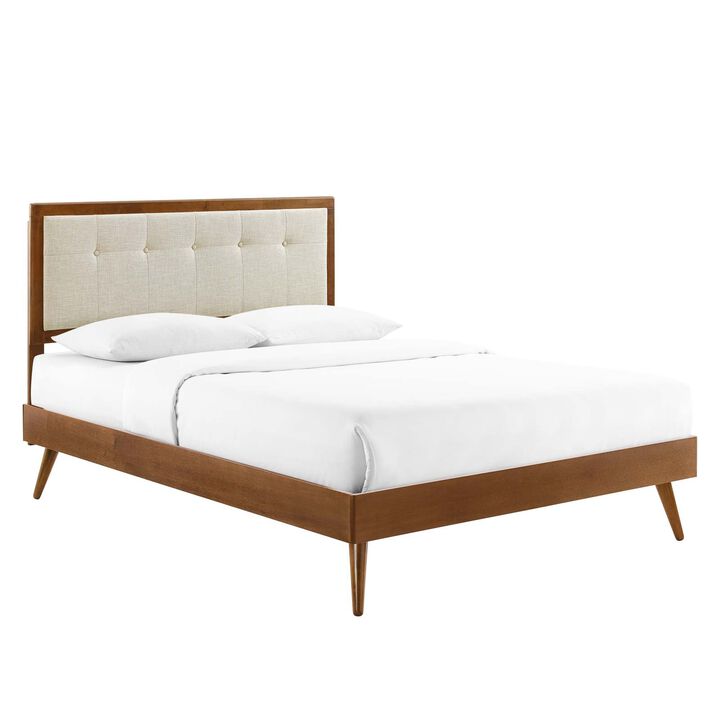 Modway - Willow Full Wood Platform Bed with Splayed Legs