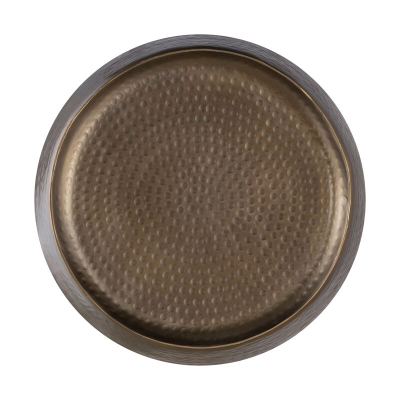 Perravique Gold Hammered End Table image number 2