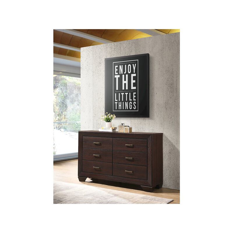 Coaster Co. of America Kauffman 6-drawer Dresser Dark Cocoa image number 4