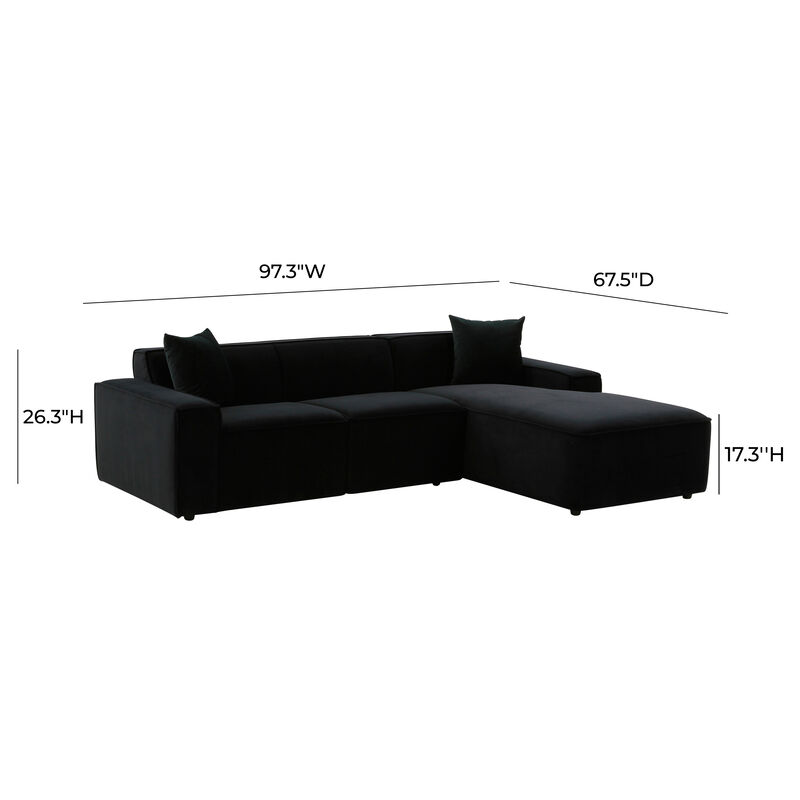 Olafur Velvet Sectional - RAF. image number 5