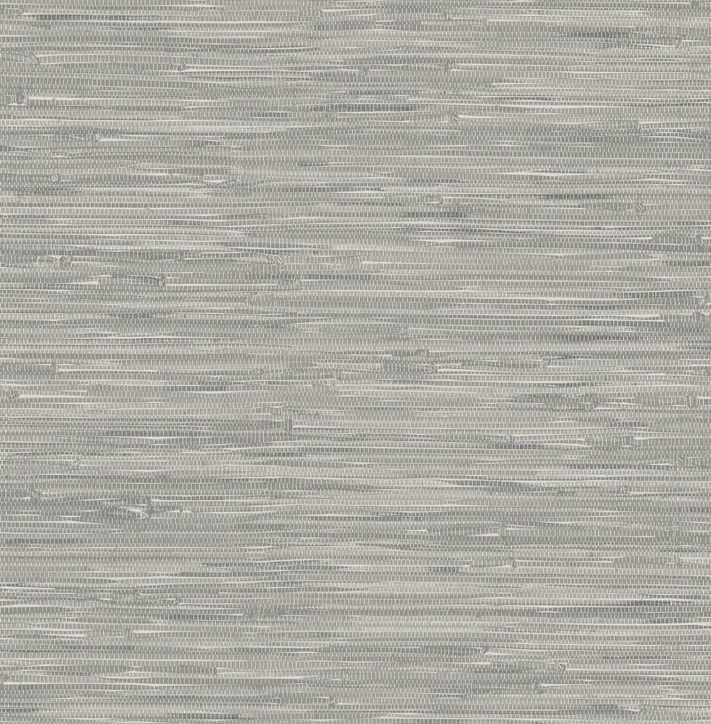Tibetan Grasscloth Grey Natural Peel & Stick Wallpaper image number 0