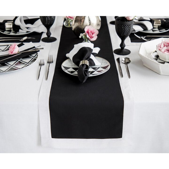 Linen Table Runner - Festive Edge