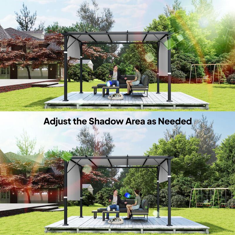Hivvago 10x10 Pergola Replacement Canopy Set of 2 image number 6