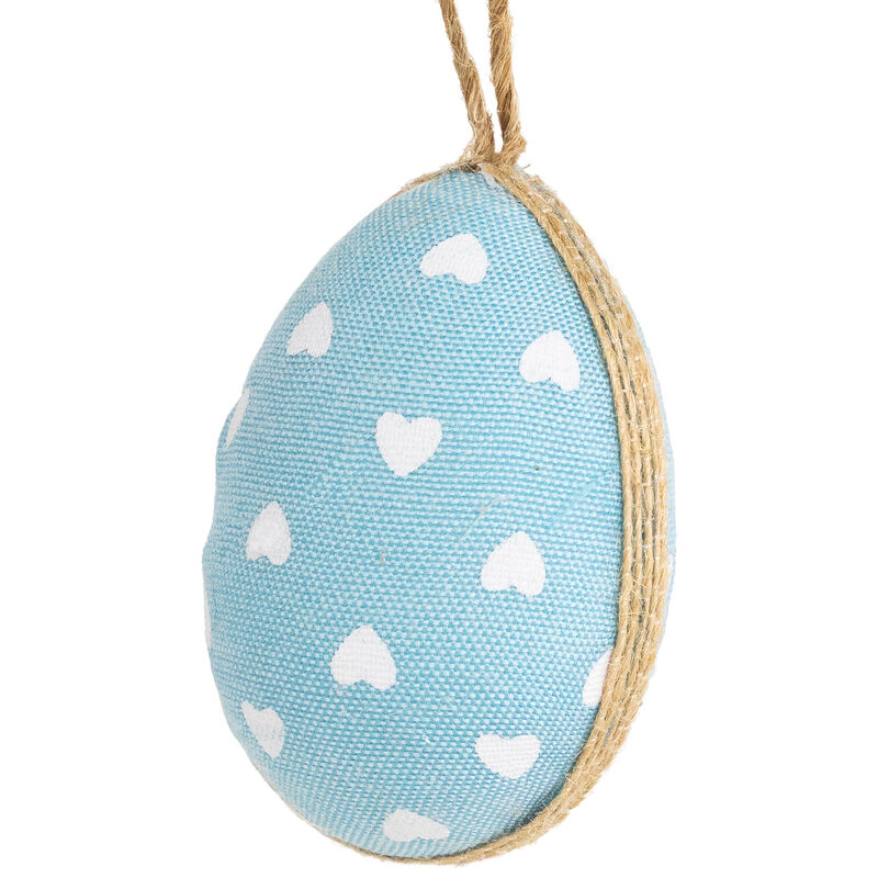 Easter Eggs Hanging Decorations - 5.75" - Blue - Set of 6