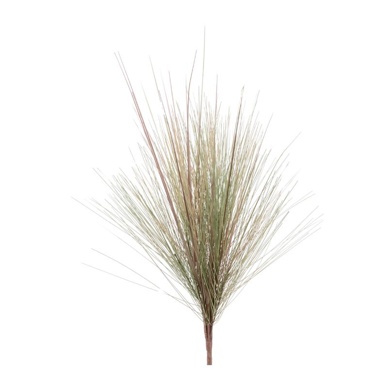 Set of 2 Grass Foliage Bush Stems for Vases, Planters, or Shelf Styling