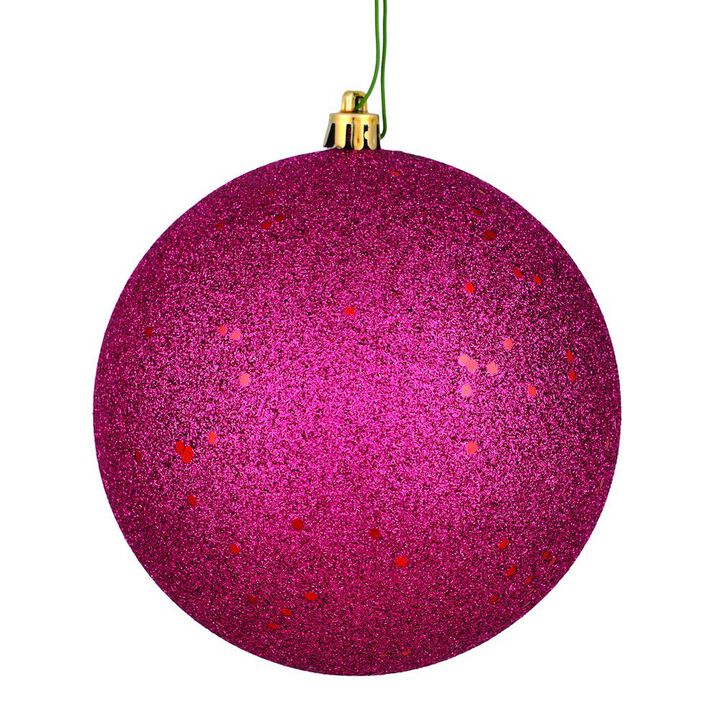 Vickerman 10" Berry Red Sequin Ball Drilled - N592521DQ