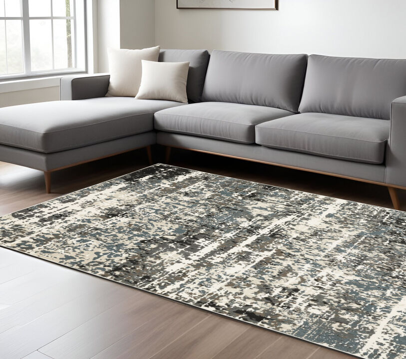HomeRoots Abstract Area Rug