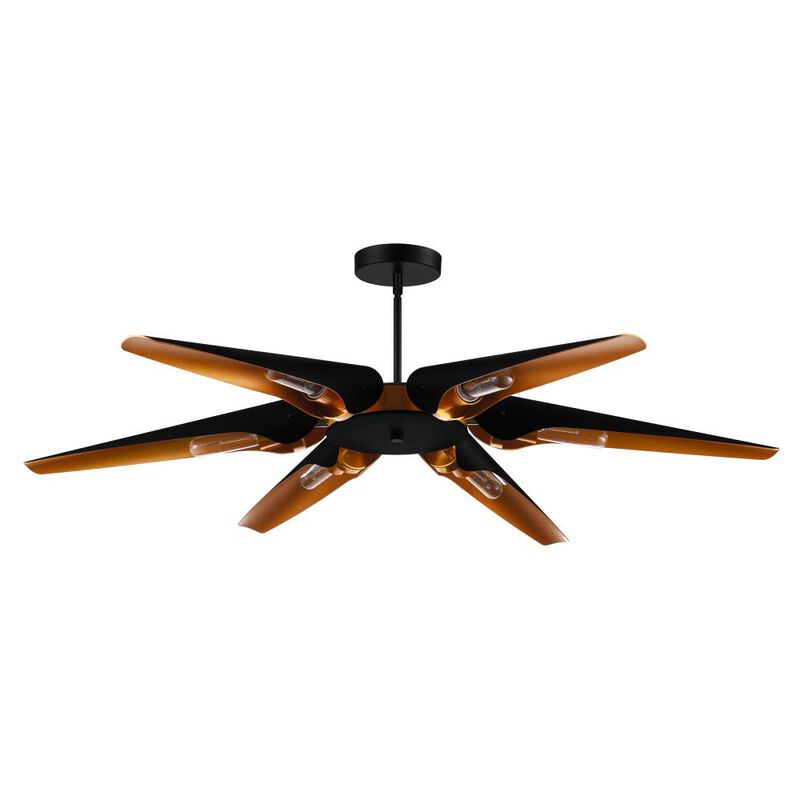 Amar 6 Light Chandelier With Matte Black Finish