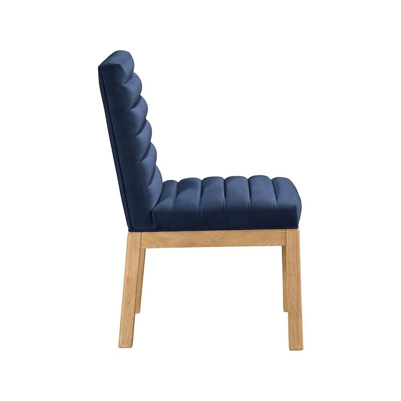 Meridian Furniture Evelyn Saddle Velvet Dining Chair