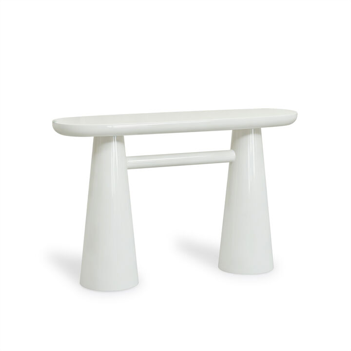 Baila Cream Gloss Lacquer Console Table