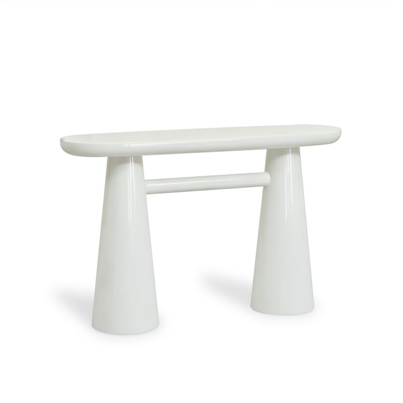 Baila Cream Gloss Lacquer Console Table image number 1