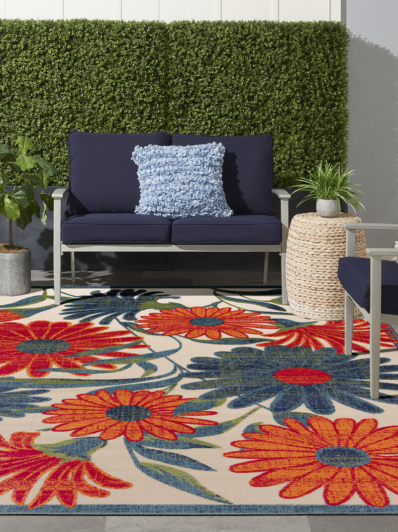 Aloha ALH33 Ivory/Multicolor 10' x 14' Rug